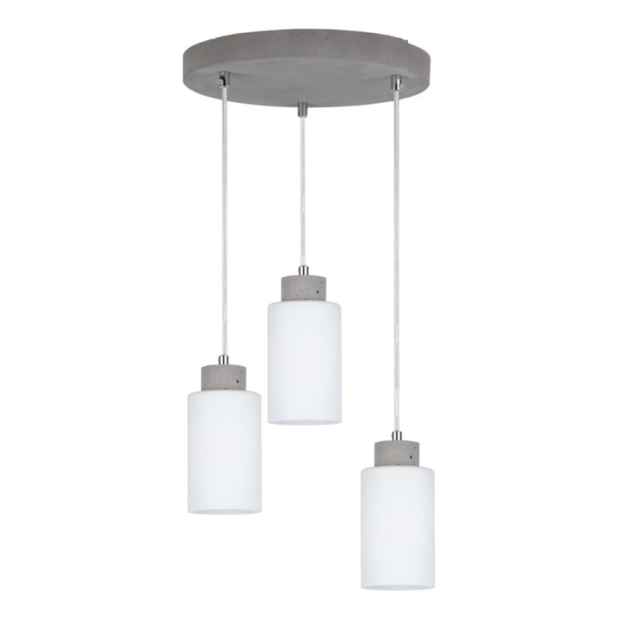 Пендел KARLA 3xE27/60W/230V бетон