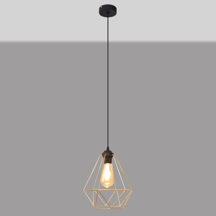 Пендел KARO 1xE27/15W/230V златист/черен