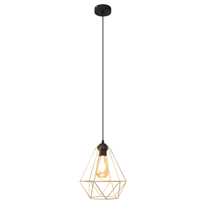 Пендел KARO 1xE27/15W/230V златист/черен