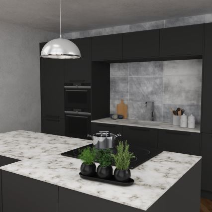Пендел KITCHEN 1xE27/15W/230V бял/лъскав хром