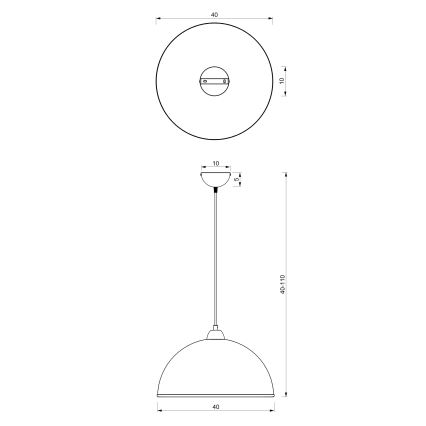 Пендел KITCHEN 1xE27/15W/230V бял