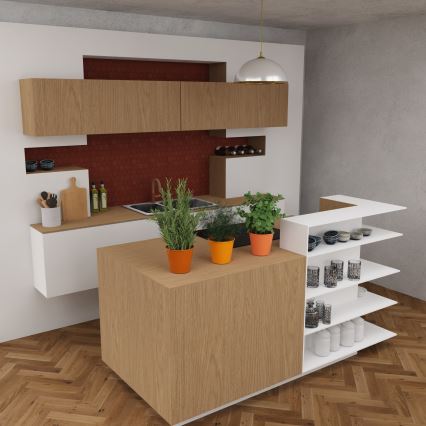 Пендел KITCHEN 1xE27/15W/230V бял/златист