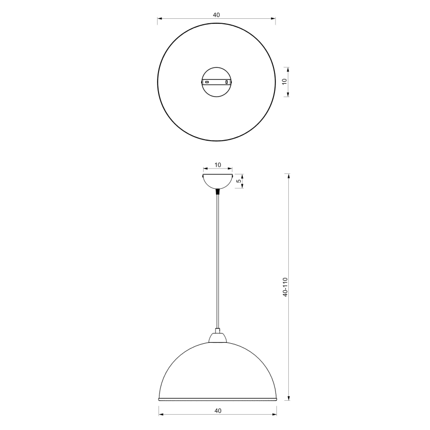 Пендел KITCHEN 1xE27/15W/230V бял/златист