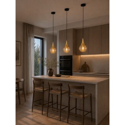 Пендел LACRIMA HONEY 1xE27/60W/230V
