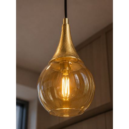 Пендел LACRIMA HONEY 1xE27/60W/230V