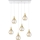 Пендел LACRIMA HONEY 6xE27/60W/230V бял/златист/опушен бежов
