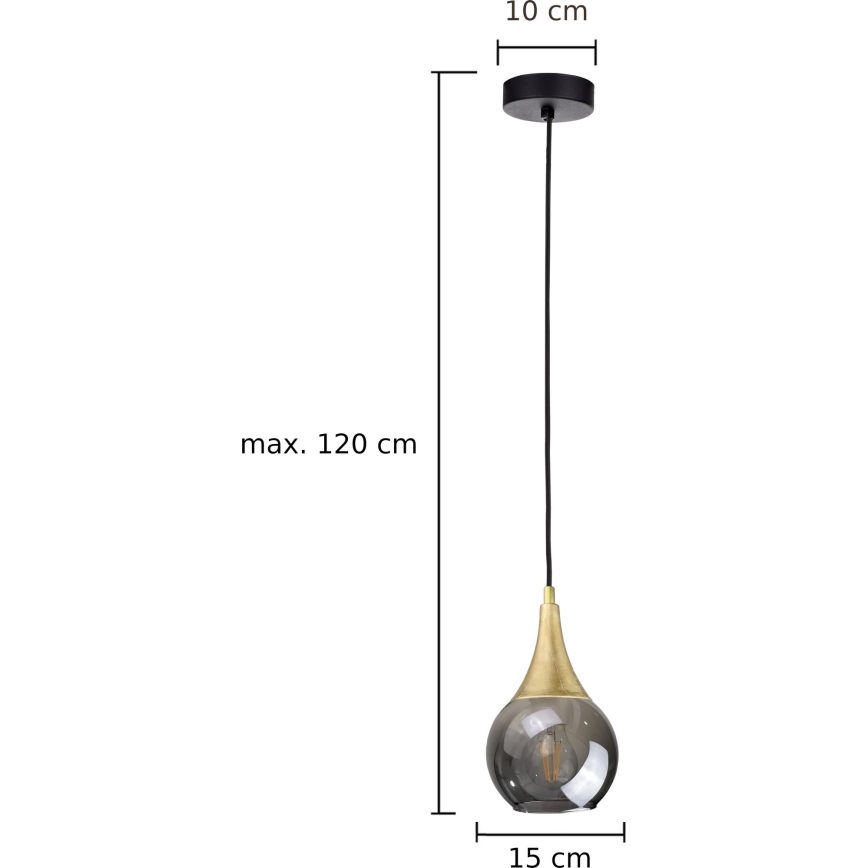 Пендел LACRIMA SMOKY 1xE27/60W/230V