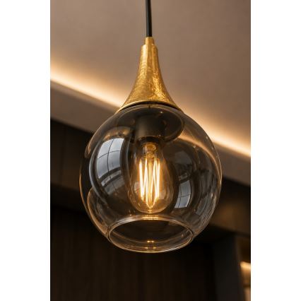 Пендел LACRIMA SMOKY 3xE27/60W/230V Ø 30 см