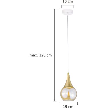 Пендел LACRIMA WHITE 1xE27/60W/230V