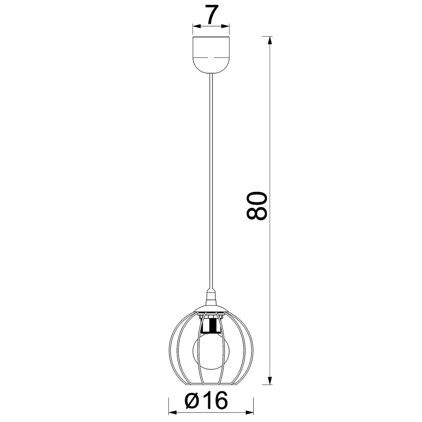 Пендел LAPS 1xE27/15W/230W черен