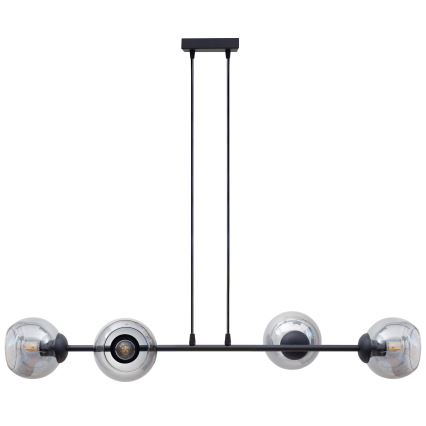 Пендел LATIL 4xE27/60W/230V черен