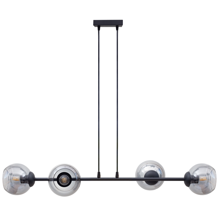 Пендел LATIL 4xE27/60W/230V черен