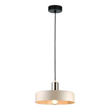 Пендел LATTE 1xE27/60W/230V бежов/черен/лъскав хром