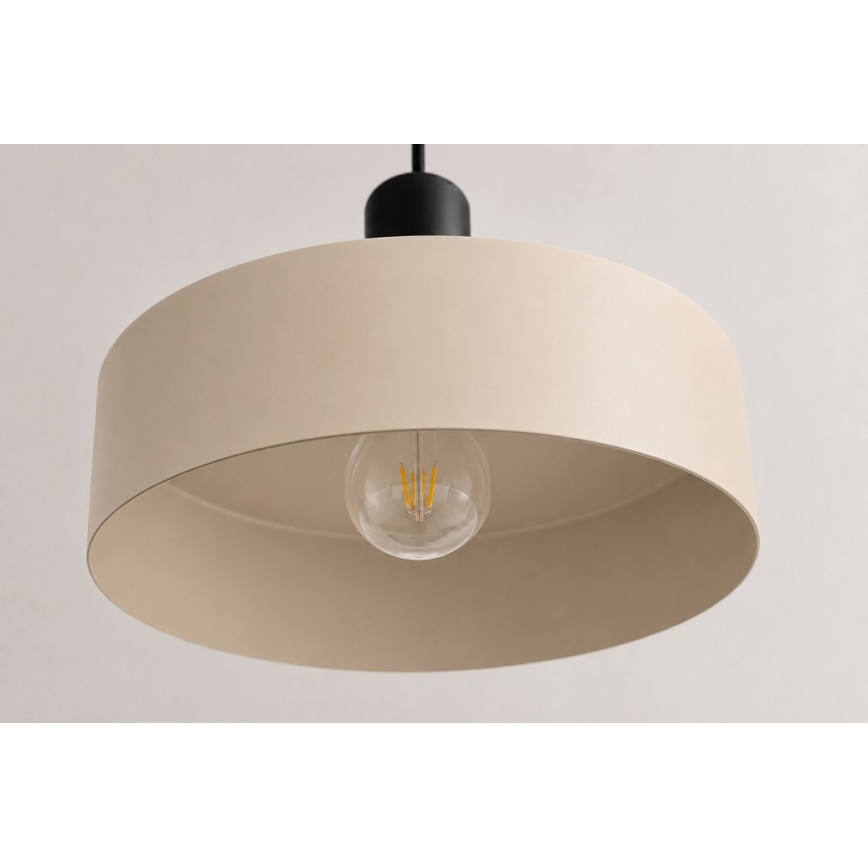 Пендел LATTE 1xE27/60W/230V бежов/черен