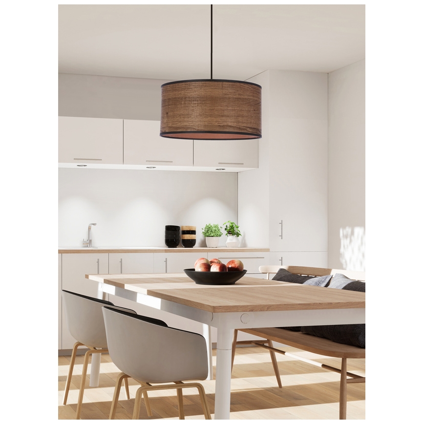 Пендел LEGNO 1xE27/40W/230V Ø 30 см кафяв