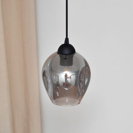 Пендел LILI 1xE27/15W/230V черен/сив