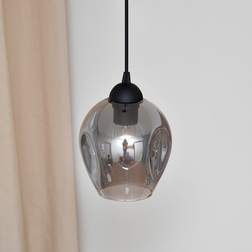 Пендел LILI 1xE27/15W/230V черен/сив