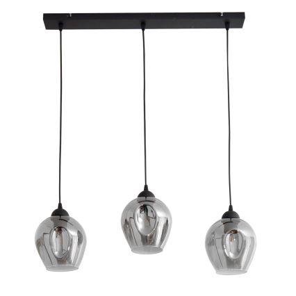 Пендел LILI 3xE27/15W/230V черен/сив