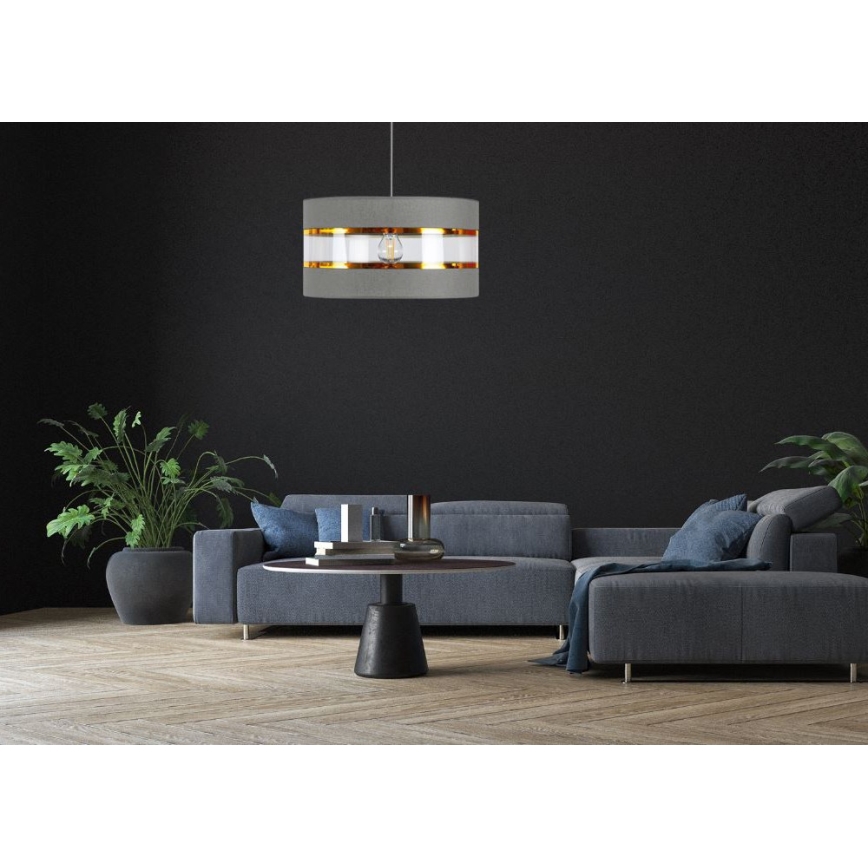 Пендел LIND 1xE27/60W/230V сив