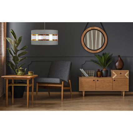 Пендел LIND 1xE27/60W/230V сив