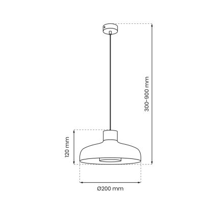 Пендел LINEA 1xGX53/12W/230V черен