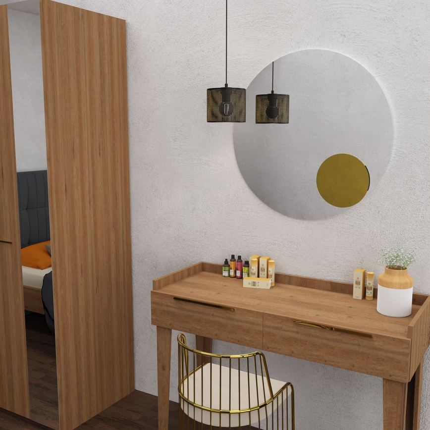 Пендел LOFT SHADE 1xE27/60W/230V Ø 18 см черен/златист