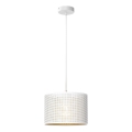 Пендел LOFT SHADE 1xE27/60W/230V Ø 25 см бял/златист