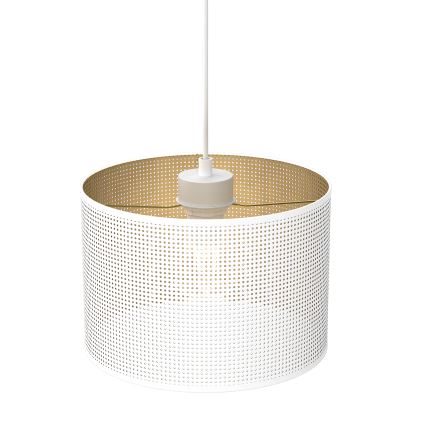 Пендел LOFT SHADE 1xE27/60W/230V Ø 25 см бял/златист