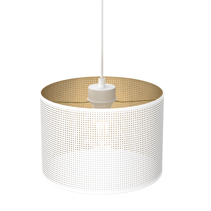 Пендел LOFT SHADE 1xE27/60W/230V Ø 25 см бял/златист
