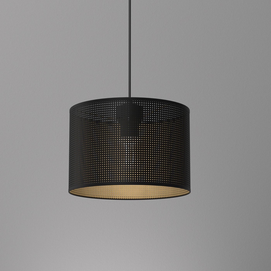 Пендел LOFT SHADE 1xE27/60W/230V Ø 25 см черен/златист