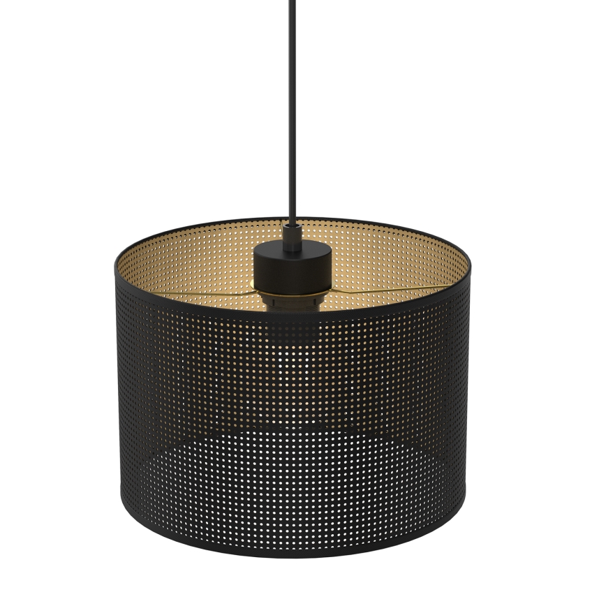Пендел LOFT SHADE 1xE27/60W/230V Ø 25 см черен/златист