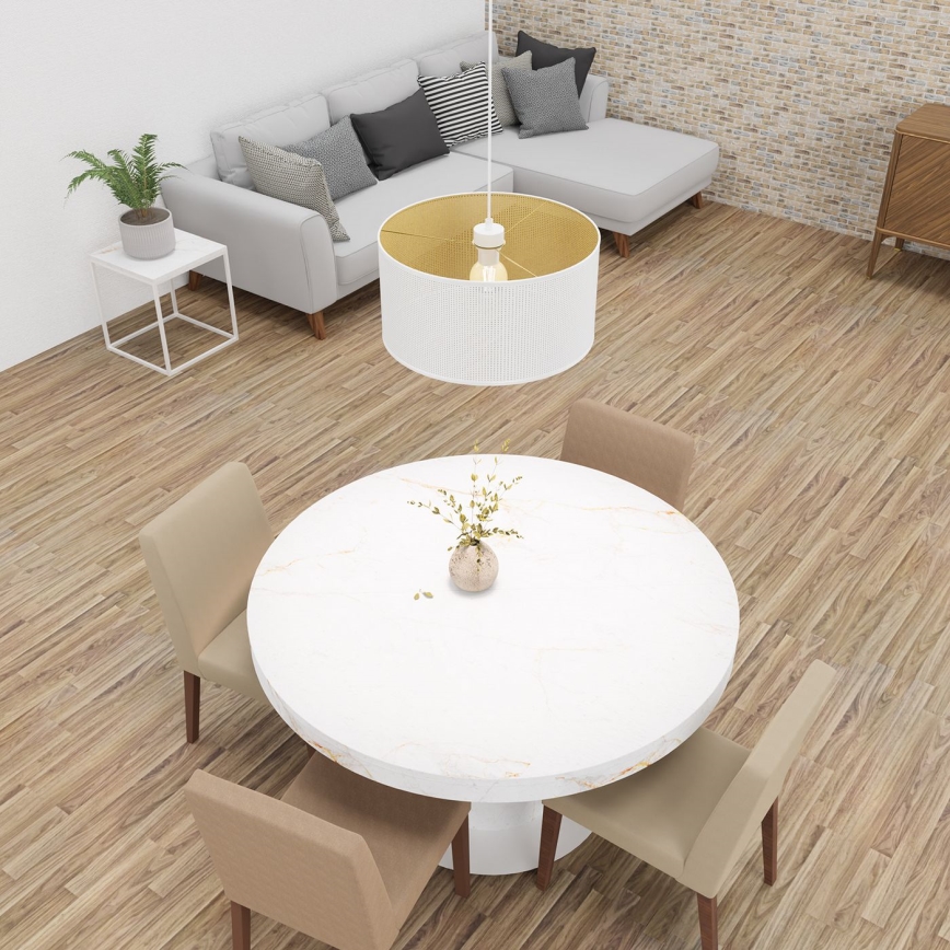 Пендел LOFT SHADE 1xE27/60W/230V Ø 40 см бял/златист