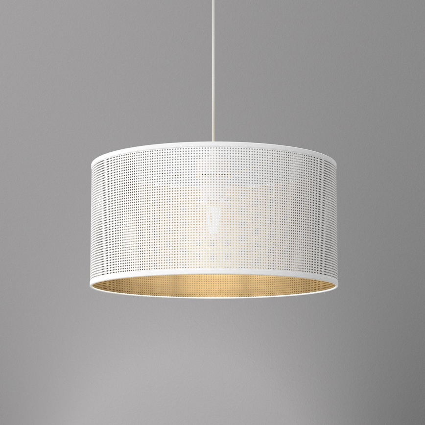 Пендел LOFT SHADE 1xE27/60W/230V Ø 40 см бял/златист