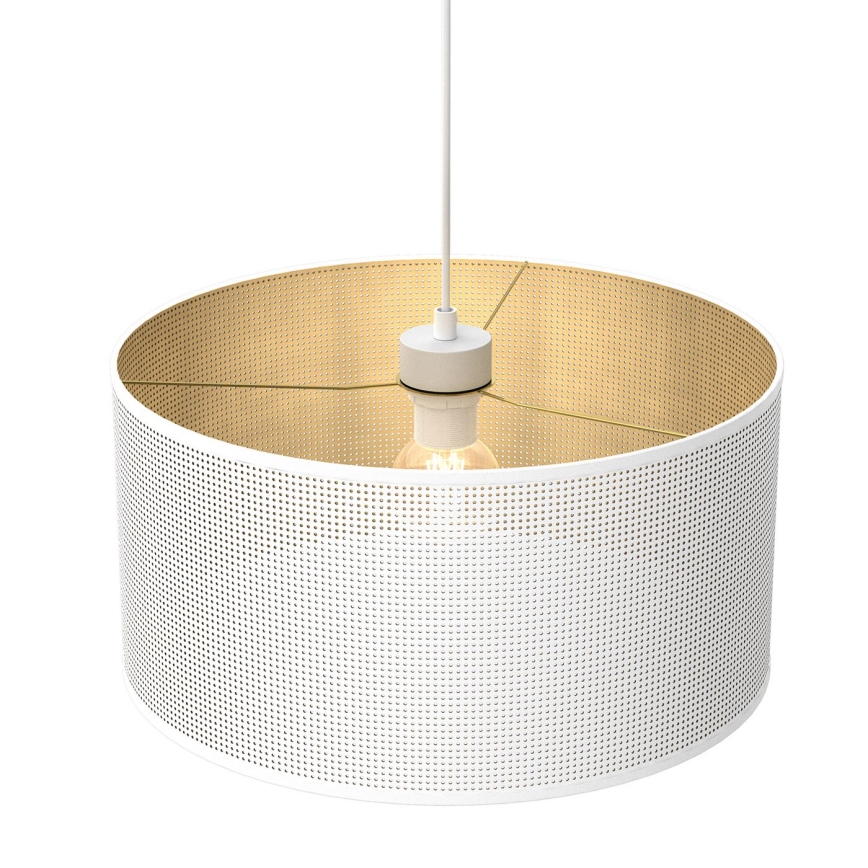 Пендел LOFT SHADE 1xE27/60W/230V Ø 40 см бял/златист