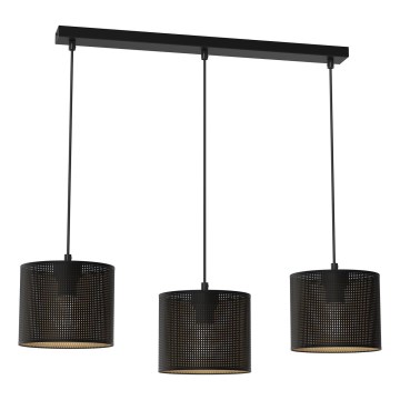 Пендел LOFT SHADE 3xE27/60W/230V черен/златист