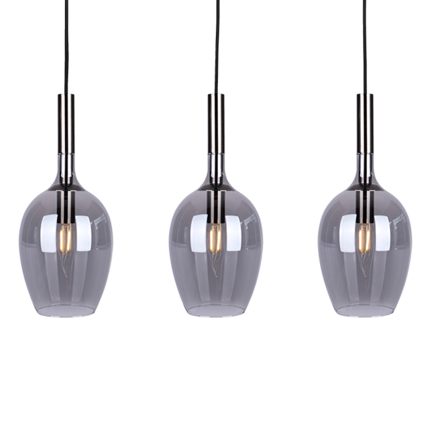 Пендел LUGANO 3xE14/40W/230V сив