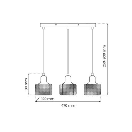 Пендел LUMI 3xG9/8W/230V