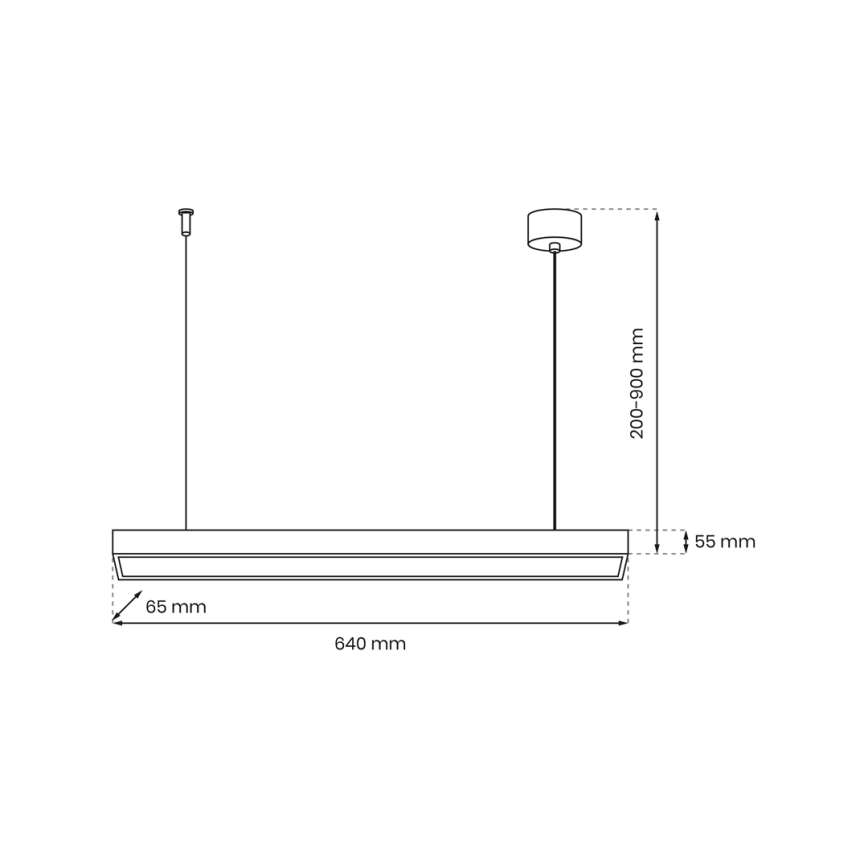 Пендел LUNGO T8 1xG13/9W/230V черен