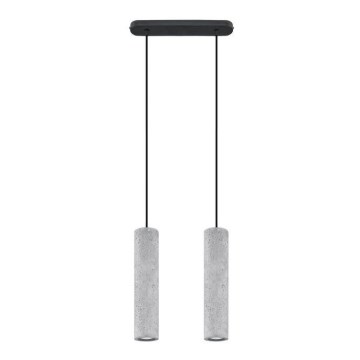 Пендел LUVO 2xGU10/40W/230V бетон/черен