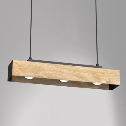 Пендел MAISON 3xGU10/8W/230V кафяв/дъб