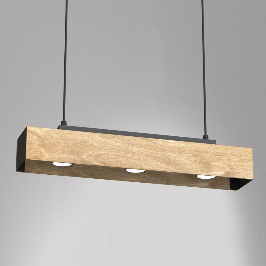 Пендел MAISON 3xGU10/8W/230V кафяв/дъб