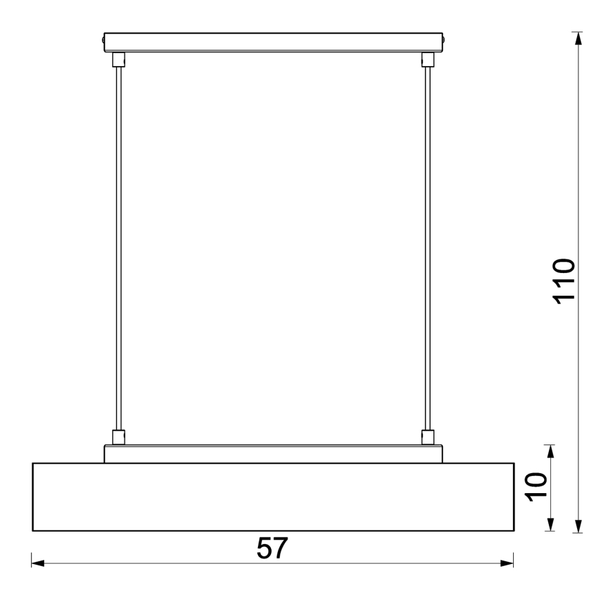 Пендел MAISON 3xGU10/8W/230V кафяв/дъб