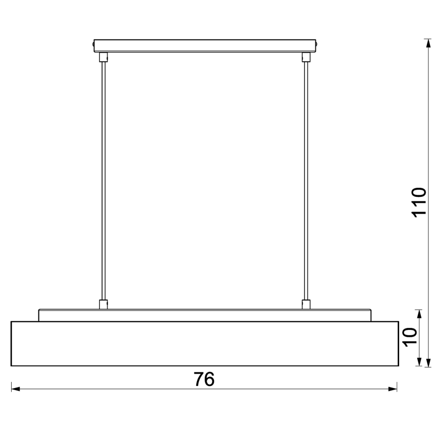 Пендел MAISON 4xGU10/8W/230V кафяв/дъб