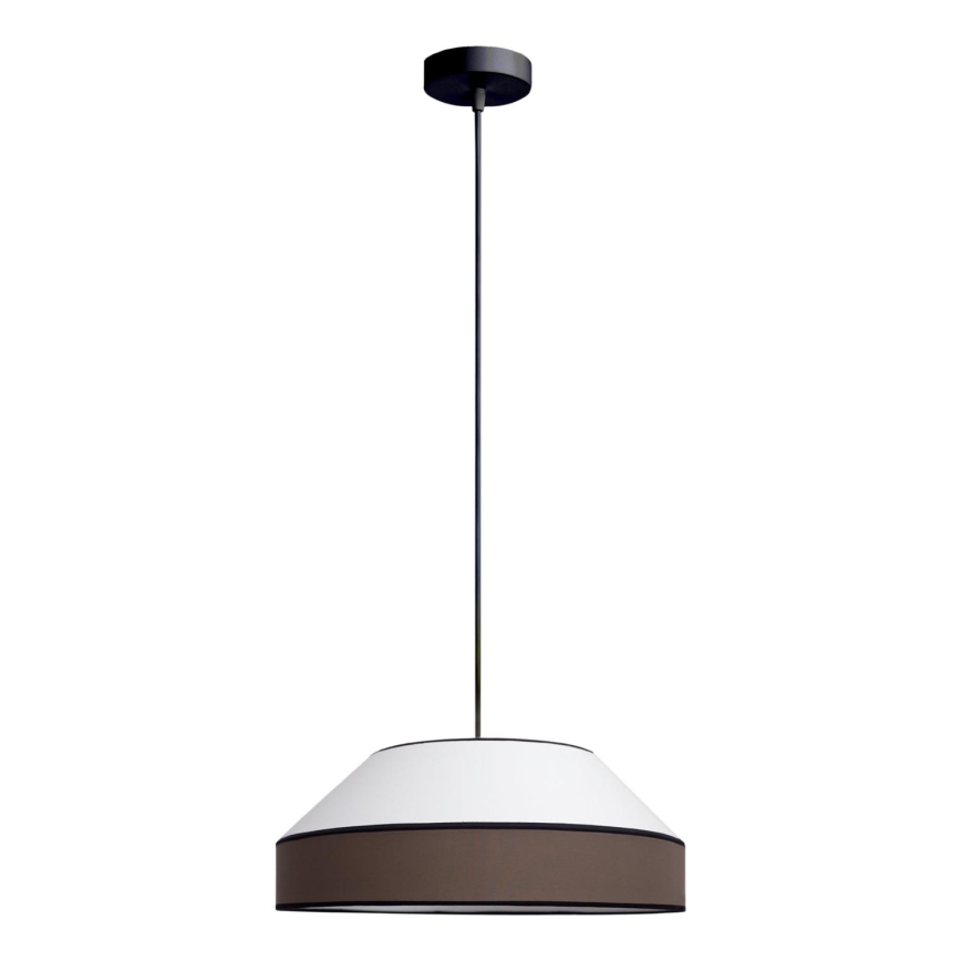 Пендел MANISO 1xE27/60W/230V Ø 45 см бял/кафяв
