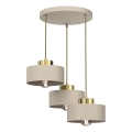 Пендел MARTI 3xE27/15W/230V бежов/златист