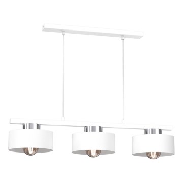 Пендел MARTI 3xE27/15W/230V бял/лъскав хром