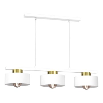 Пендел MARTI 3xE27/15W/230V бял/златист