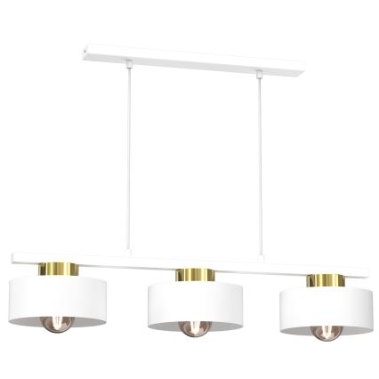 Пендел MARTI 3xE27/15W/230V бял/златист