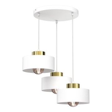 Пендел MARTI 3xE27/15W/230V бял/златист