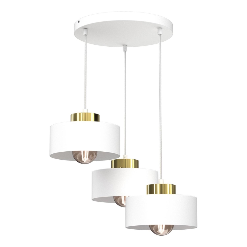 Пендел MARTI 3xE27/15W/230V бял/златист